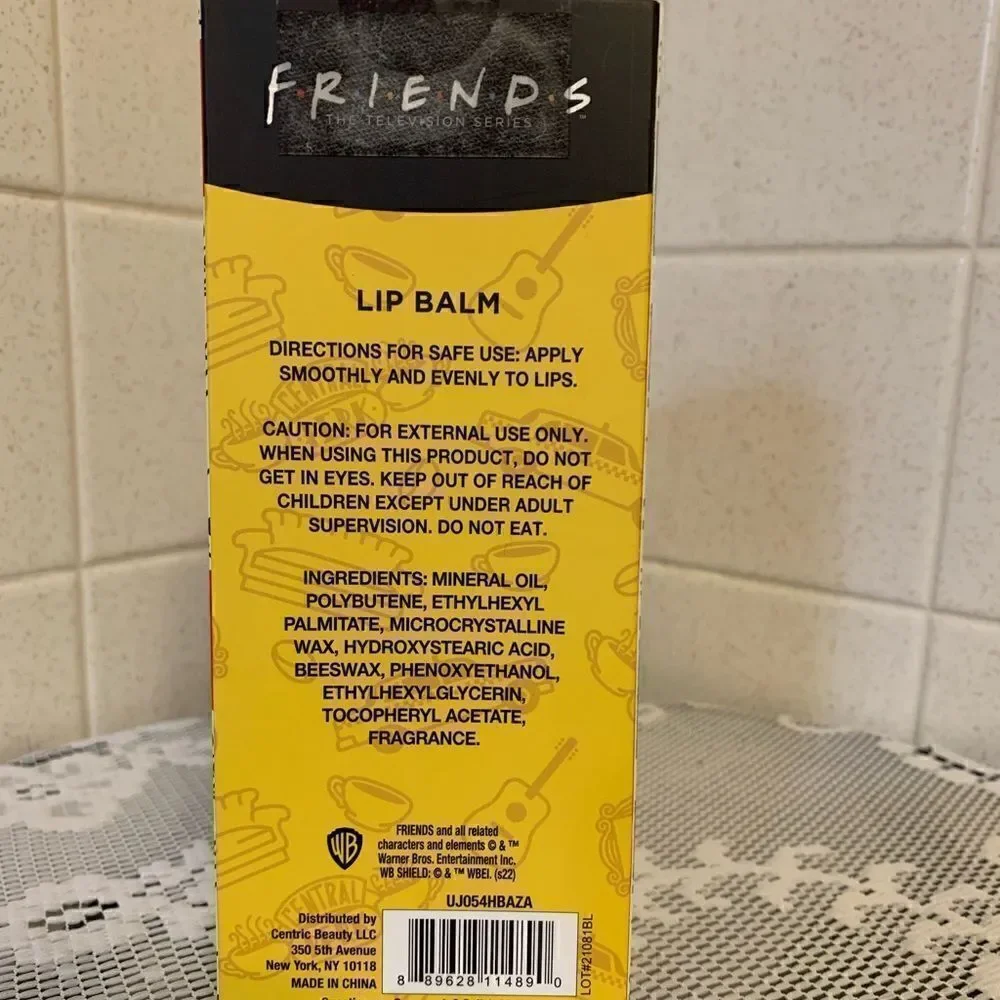 New! FRIENDS Set of Three Flavored Lip Balms Central Perk Lipstick Make Up
